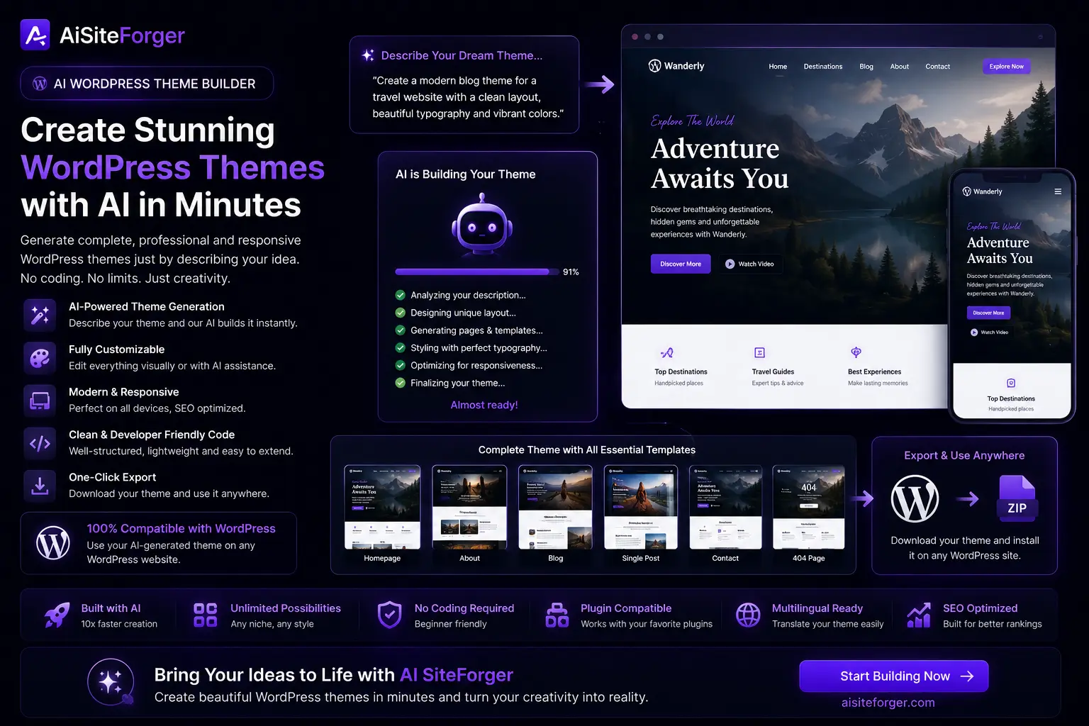AI Wordpress Theme Builder