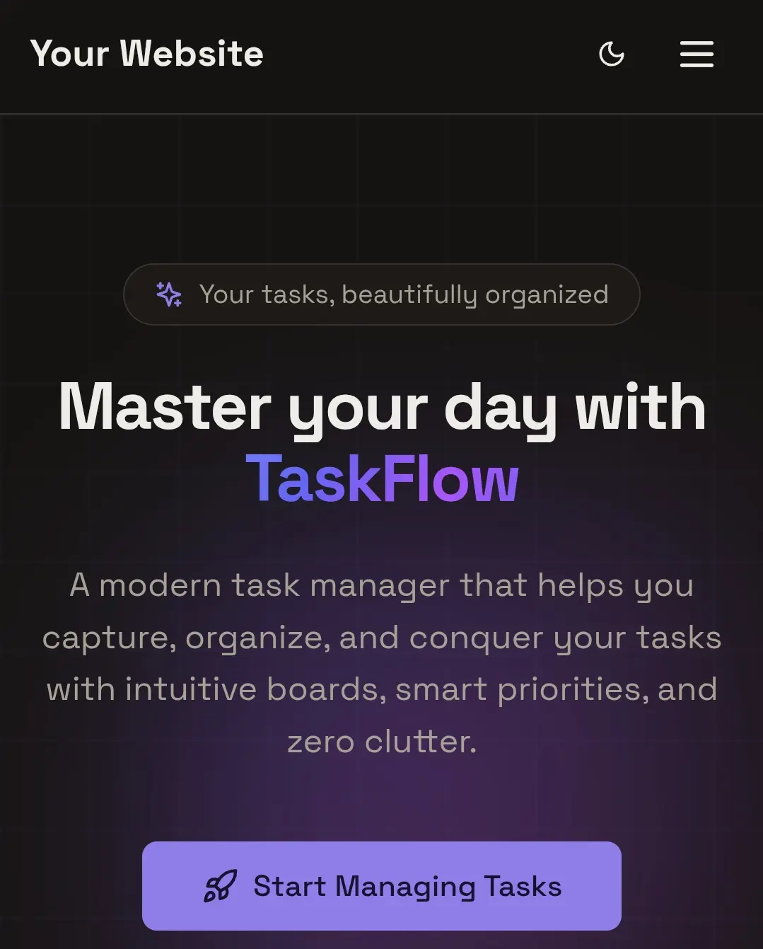 View Task Management website Exemple